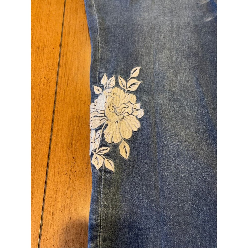 Kut From The Kloth Janet Ankle Skinny Embroidered Jeans 24W NWT - Picture 3 of 14